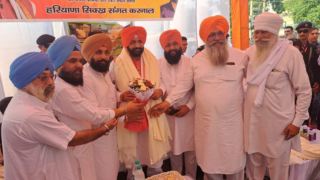 करनाल में सिख समाज ने किया मुख्यमंत्री नायब सैनी का अभिनंदन