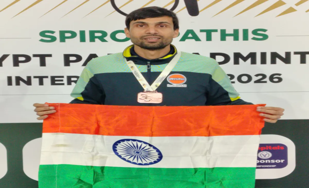 मिस्र इंटरनेशनल पैरा बैडमिंटन में पानीपत के मंटू कुमार ने जीता कांस्य पदक