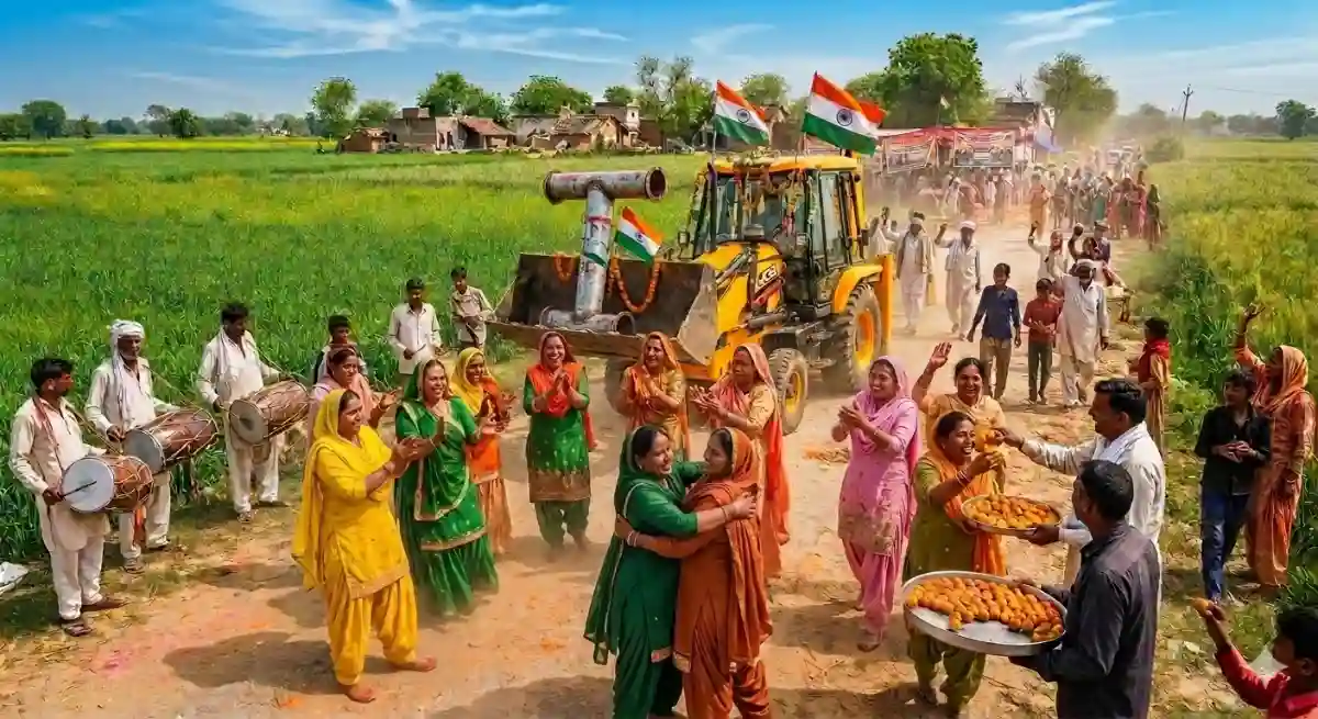 चानौत जन आंदोलन की महाजीत: 62 दिन का संघर्ष लाया रंग, गांव पहुंची 4 इंच की 'टी', ढोल की थाप पर थिरकीं महिलाएं