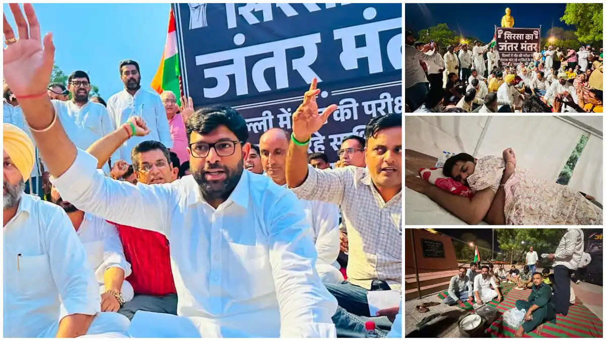 युवाओं के सम्मान में JJP मैदान में : दिल्ली छात्र लाठीचार्ज के विरोध में सिरसा में दिग्विजय चौटाला का अनिश्चितकालीन धरना शुरू, 'दिल्ली कूच' की चेतावनी