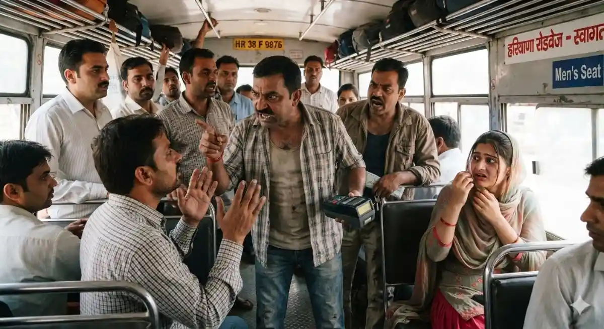 हरियाणा रोडवेज के ड्राइवर-कंडक्टर की गुंडागर्दी, महिला से अभद्रता का विरोध करने पर यात्री को दी धमकी, वीडियो वायरल
