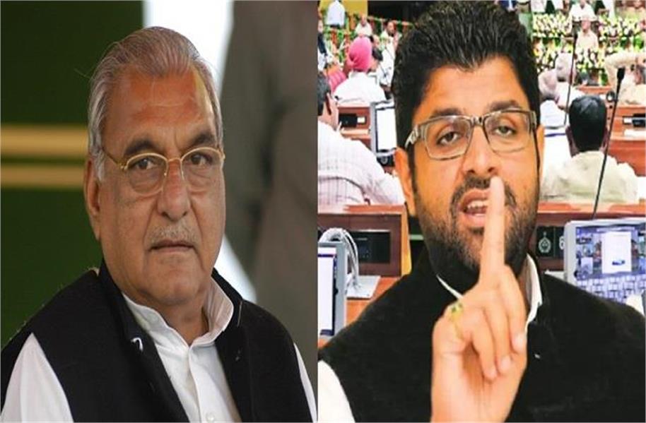 सोशल मीडिया पोस्ट के जरिए दुष्यंत का हुड्डा पर प्रहार : भूपेंद्र हुड्डा बीजेपी के इशारे पर (राज्यसभा) चुनाव ही नहीं लड़ना चाहते