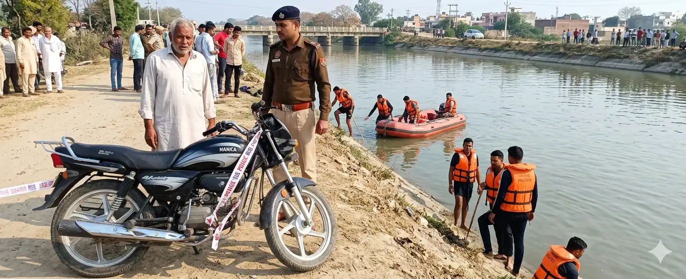 मारपीट के बाद युवक लापता, नहर किनारे मिली बाइक, दो दिन बाद भी नहीं मिला सुराग, बिलख रहे माता-पिता