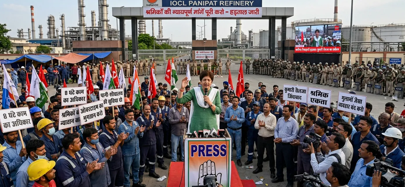 पानीपत रिफाइनरी में श्रमिकों की हड़ताल चिंताजनक, कांग्रेस सांसद बोलीं- सरकार संवेदनशीलता दिखाए