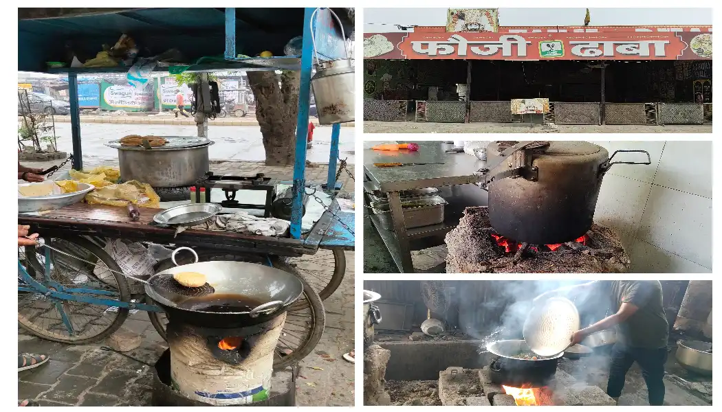 कमर्शियल सिलेंडर के अभाव में ढाबों पर लट रहे ताले, लकड़ी व कोयले की भट्टी की तरफ रुख़