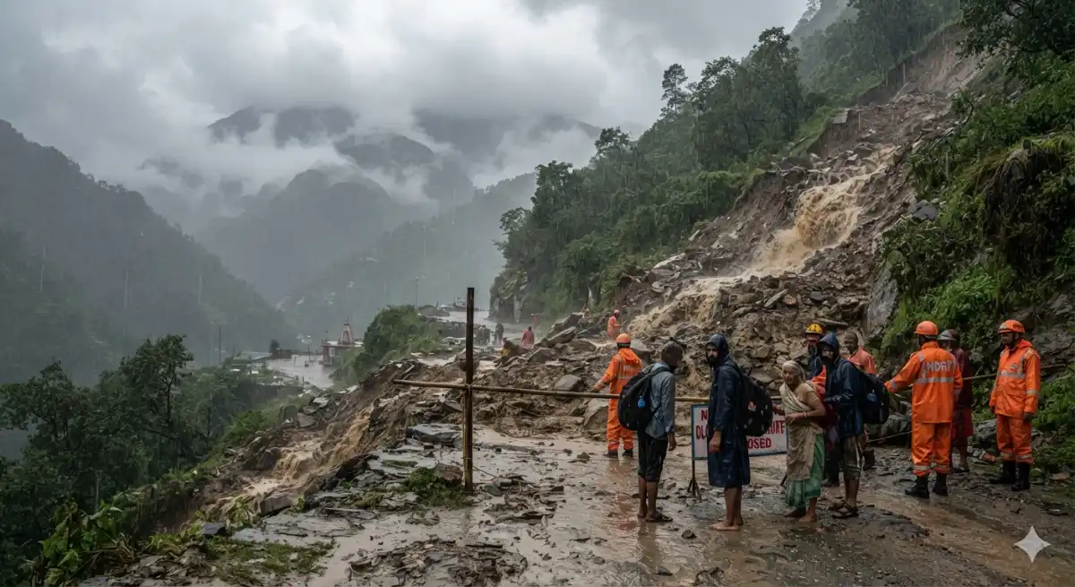 मानसून का महासंकट:  उत्तर और पूर्वोत्तर राज्यों में मानसून से भारी तबाही, अमरनाथ और वैष्णो देवी समेत प्रमुख यात्राओं पर रोक