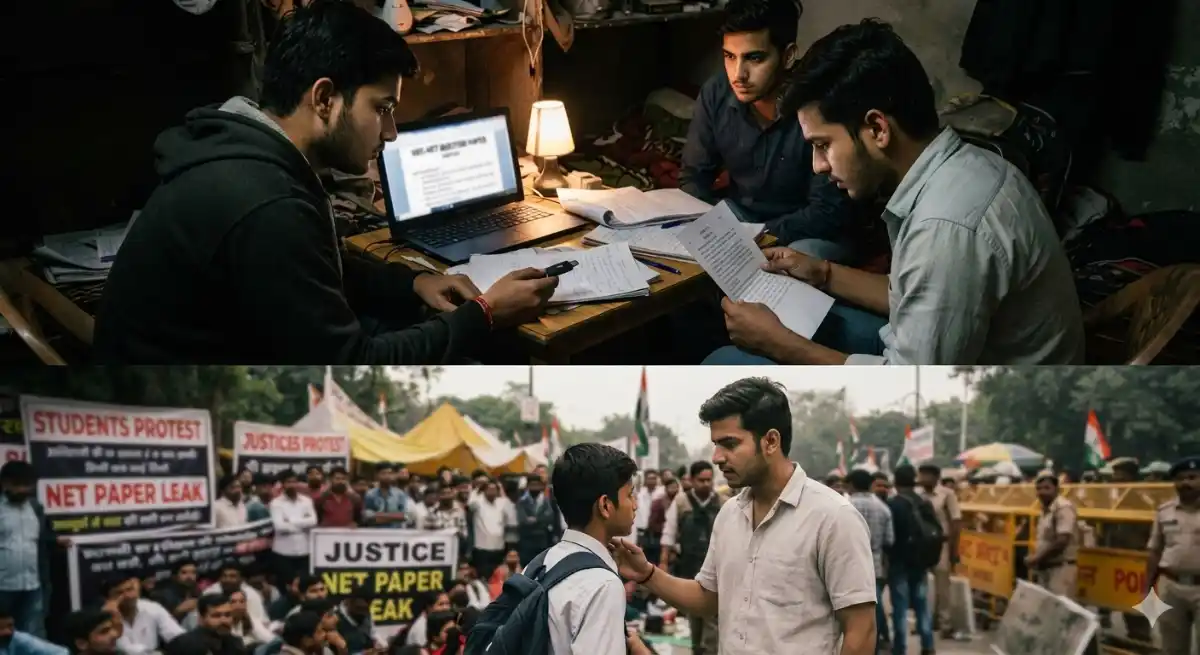 UGC-NET पेपर लीक में 'बिहार गैंग' की एंट्री, पेन ड्राइव से रोहतक में रटवाए गए सवाल, दिल्ली के धरने में हुई माफिया से पहली मुलाकात