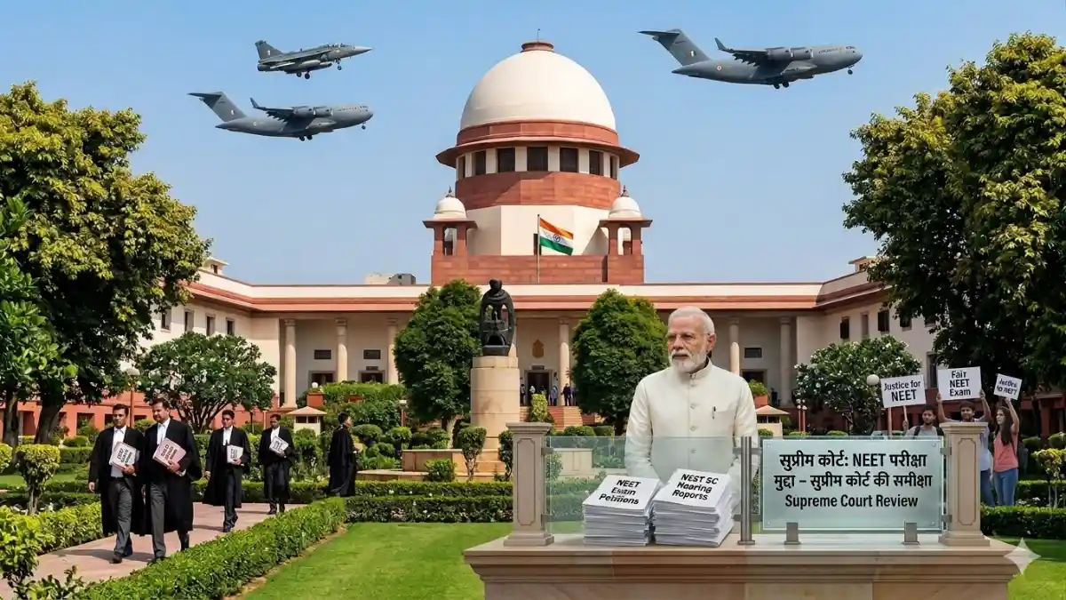 नीट पेपर लीक: SC की केंद्र को सख्त फटकार, कहा- 'वायुसेना की तैनाती स्थायी समाधान नहीं', अब हम सालभर खुद करेंगे निगरानी